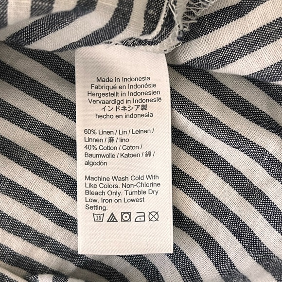 J. Crew | Like new Classic-fit beach shirt in striped linen-cotton blend size XS - Picture 14 of 15